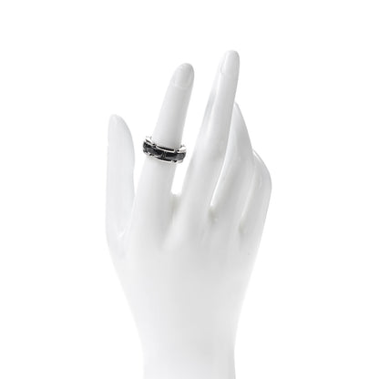Chanel 18K White Gold Black Ceramic Medium Ultra Ring 51 5.75 2 of 4