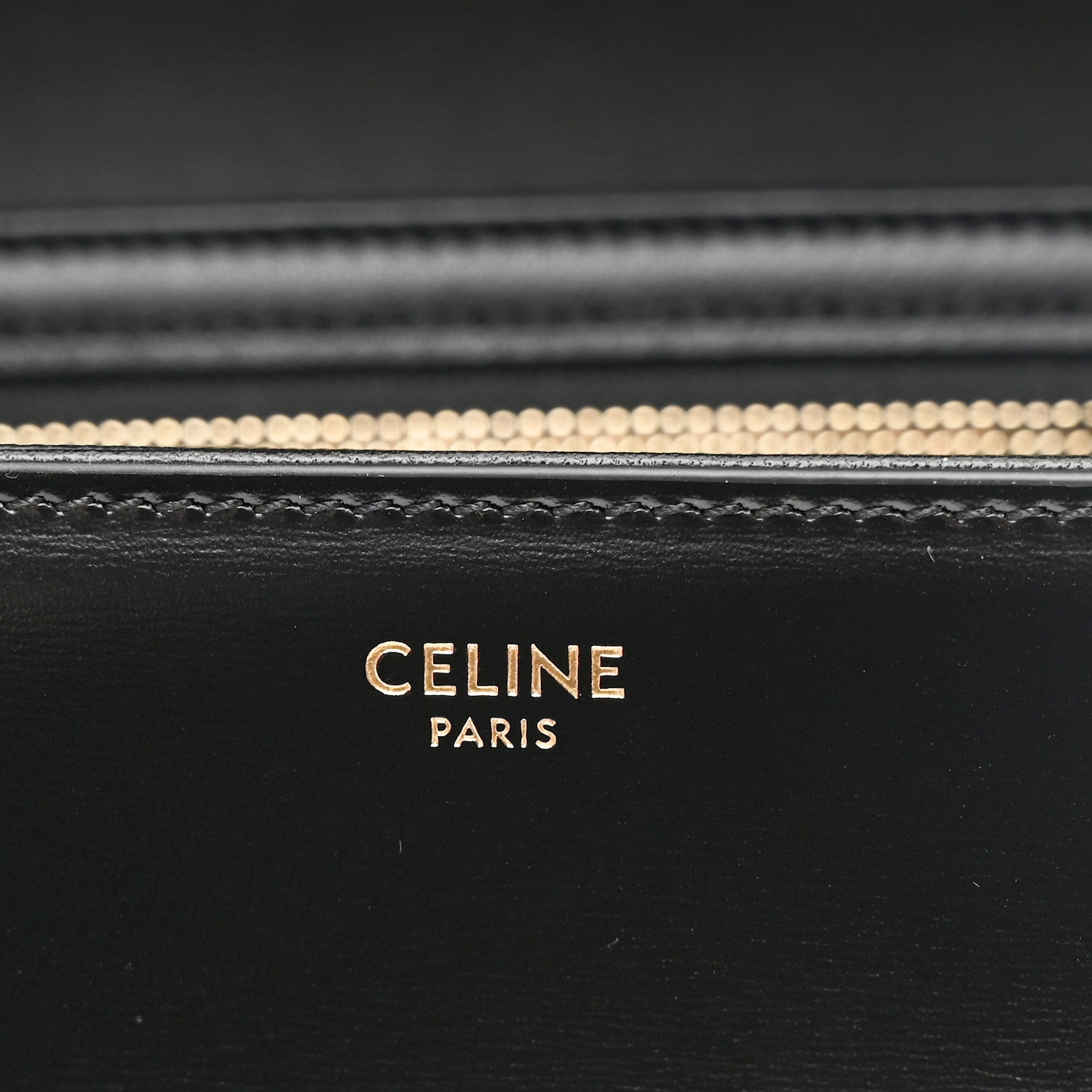 Celine Shiny Calfskin Medium Triomphe Black 6 of 10