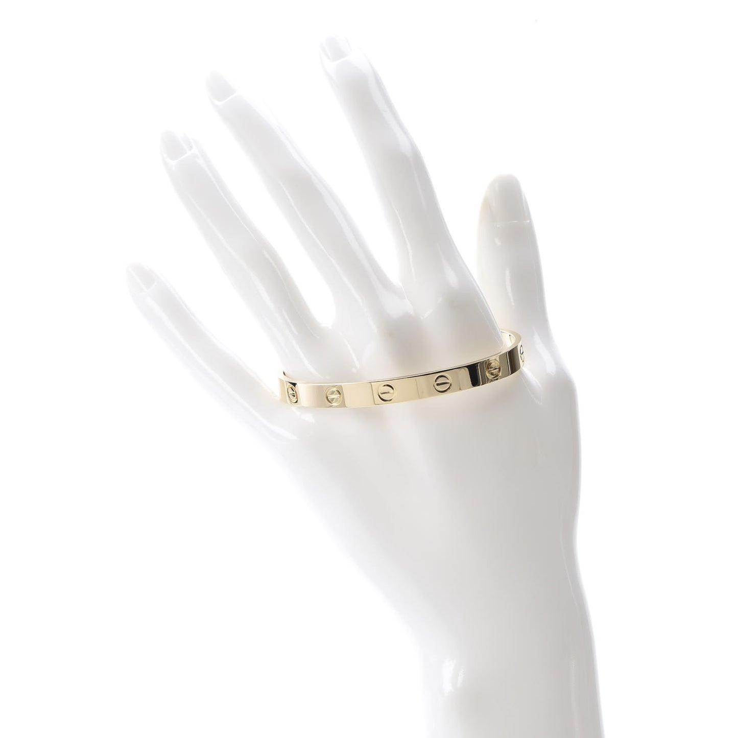 18K Yellow Gold LOVE Cuff Bracelet 17