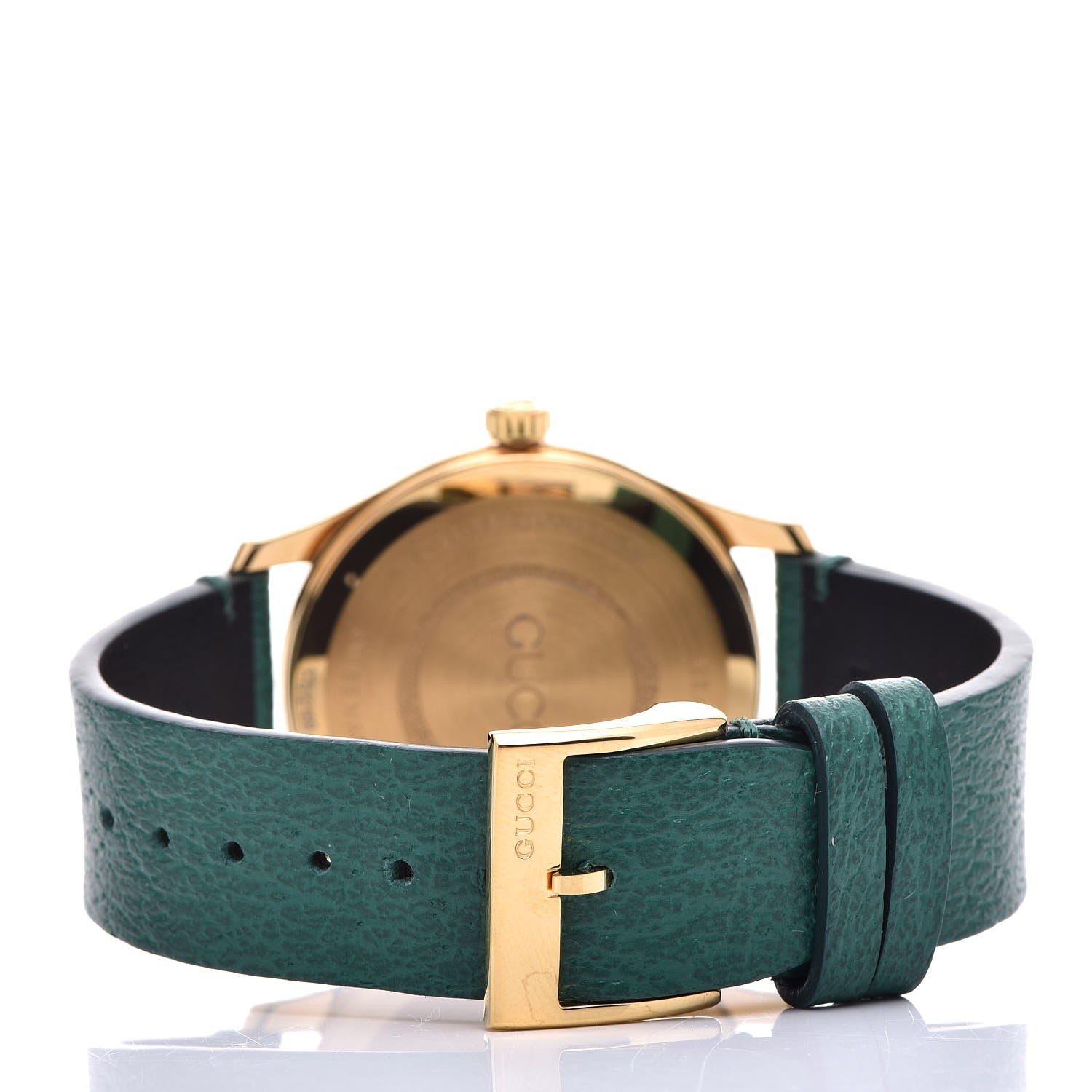 Gucci Stainless Steel Calfskin 38mm G-Timeless Bee Quartz Watch Green 4 of 8
