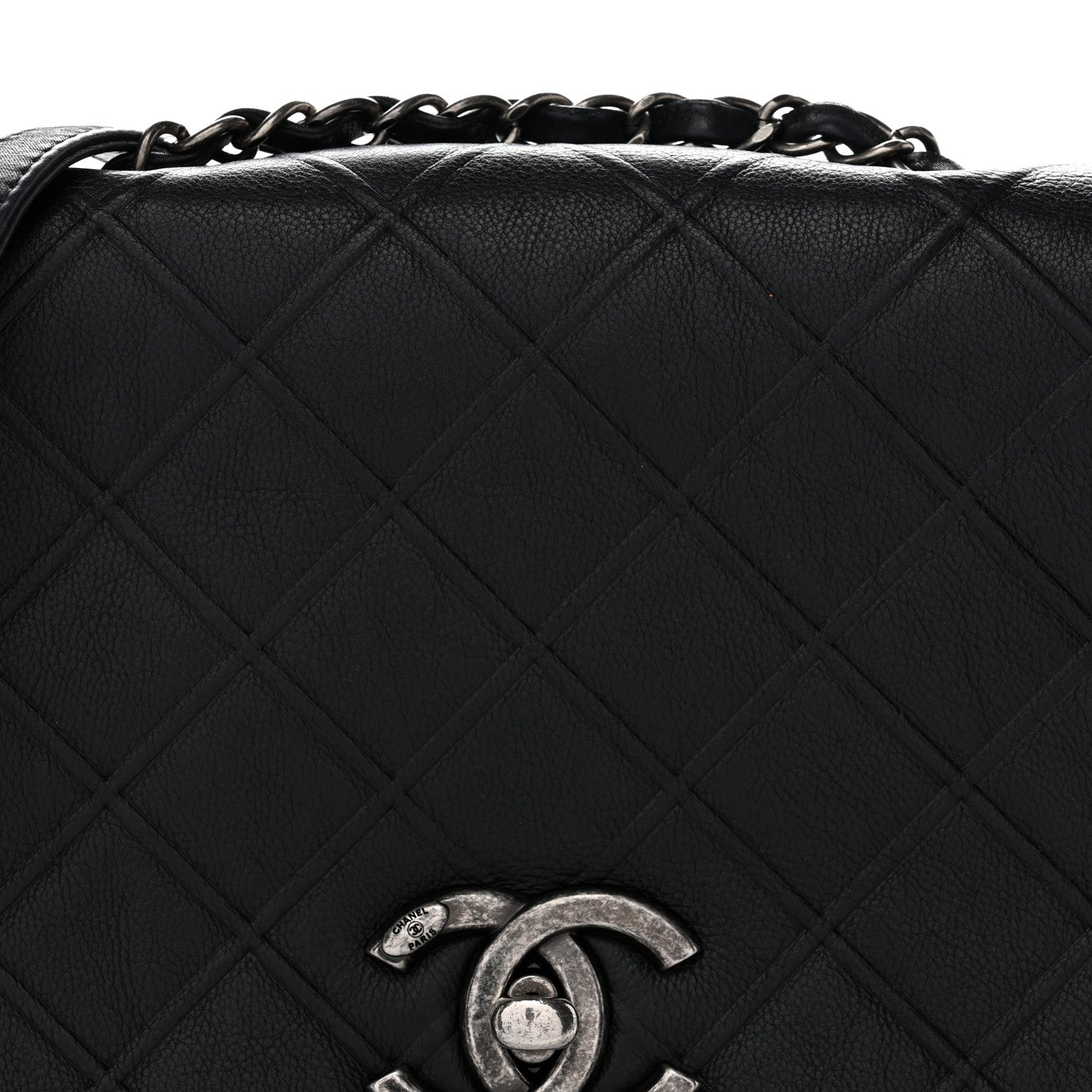 Chanel Calfskin Diamond Embossed New Chic Flap Black 8 of 11