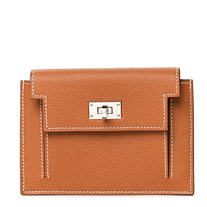 Hermes Epsom Kelly Pocket Compact Wallet Gold 1 of 8