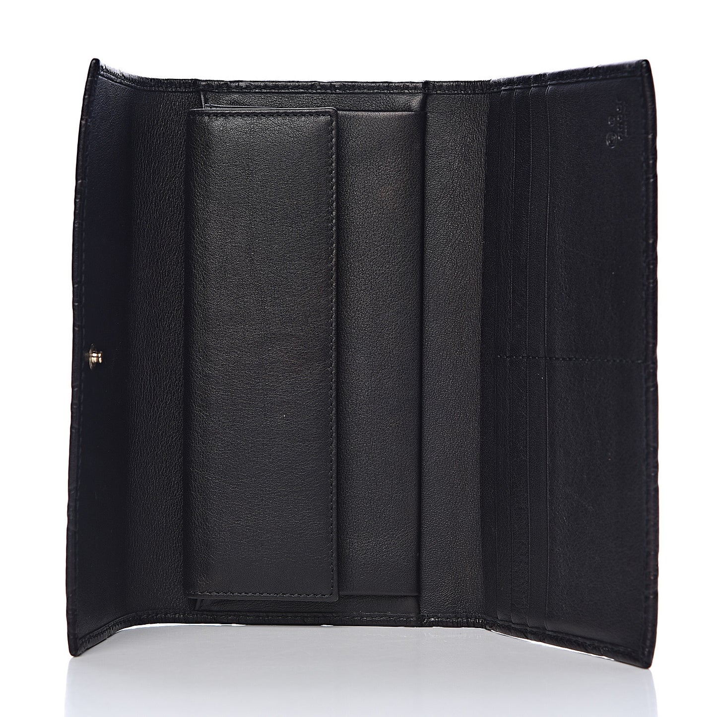 Guccissima Continental Flap Wallet Black