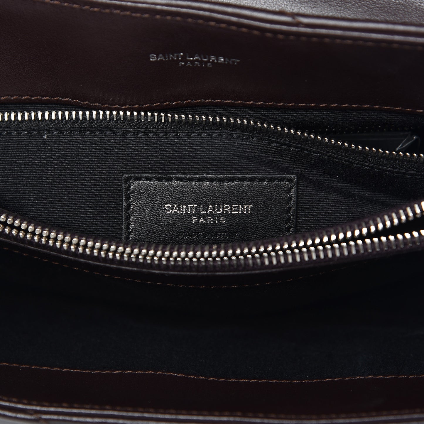 Calfskin Y Quilted Monogram Medium Loulou Chain Satchel Amaranto