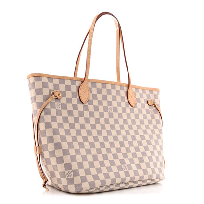 Louis Vuitton Damier Azur Neo Neverfull MM Rose Ballerine 3 of 12