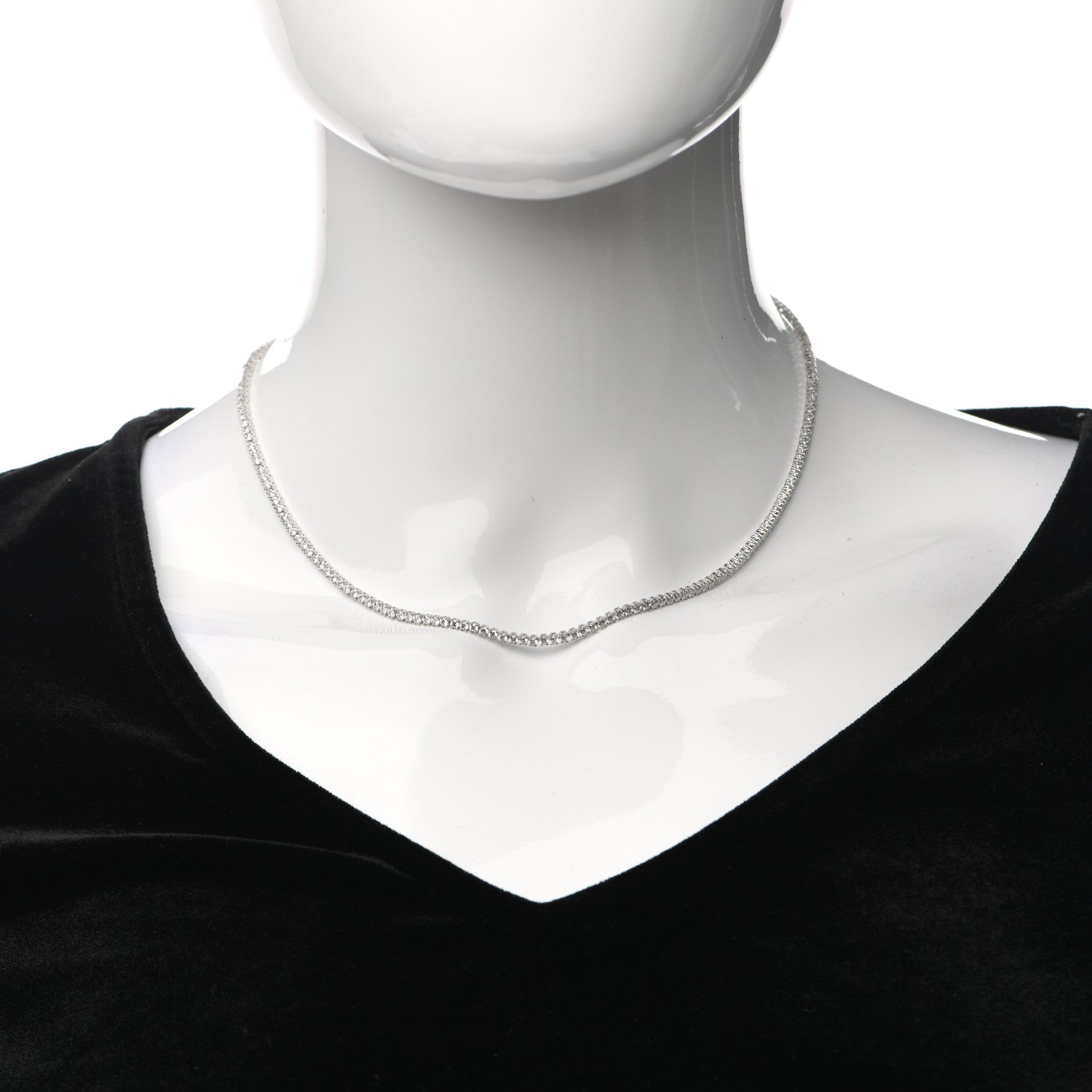 Anita Ko 18K White Gold Diamond Hepburn Choker Necklace 2 of 7