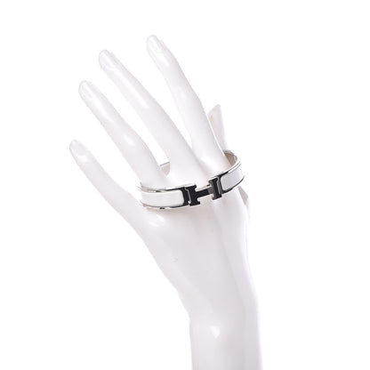 Hermes Enamel Narrow Clic Clac H Bracelet PM White 2 of 6
