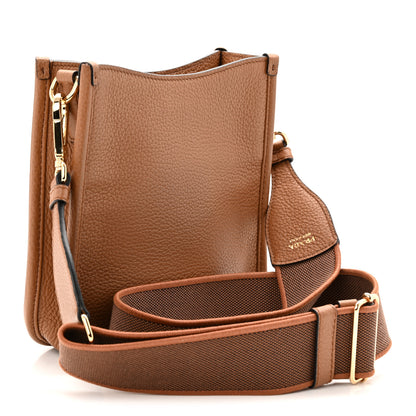 Prada Vitello Daino Soft Mini Hobo Messenger Bag Caramel 3 of 9