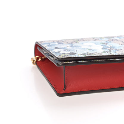 Gucci GG Supreme Monogram Blooms Chain Wallet Blue 7 of 9