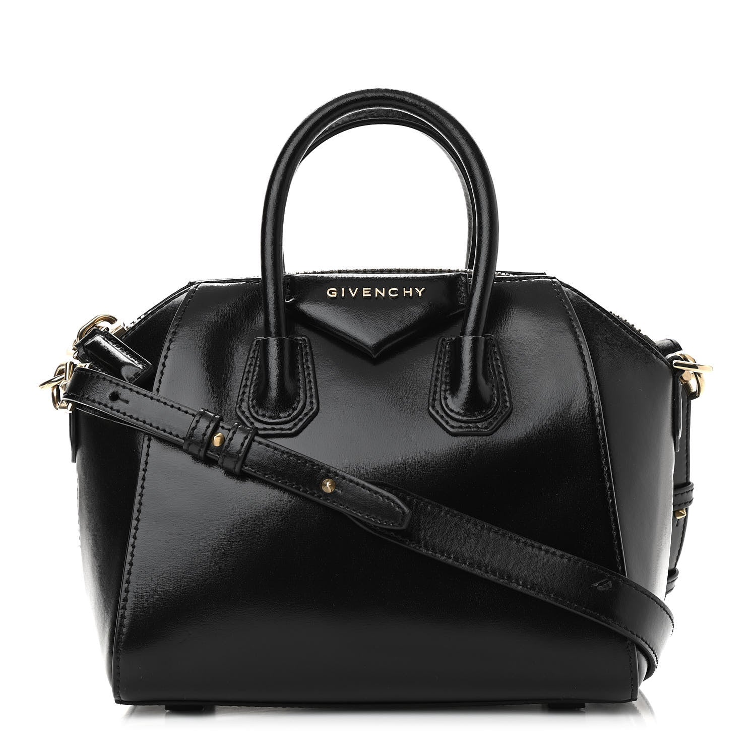 Givenchy Shiny Lord Calfskin Mini Antigona Black 1 of 11