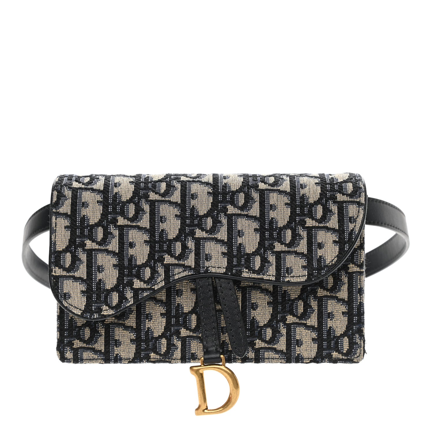 Christian Dior Oblique Saddle Belt Bag Blue 1 of 10