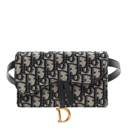 Christian Dior Oblique Saddle Belt Bag Blue 1 of 10