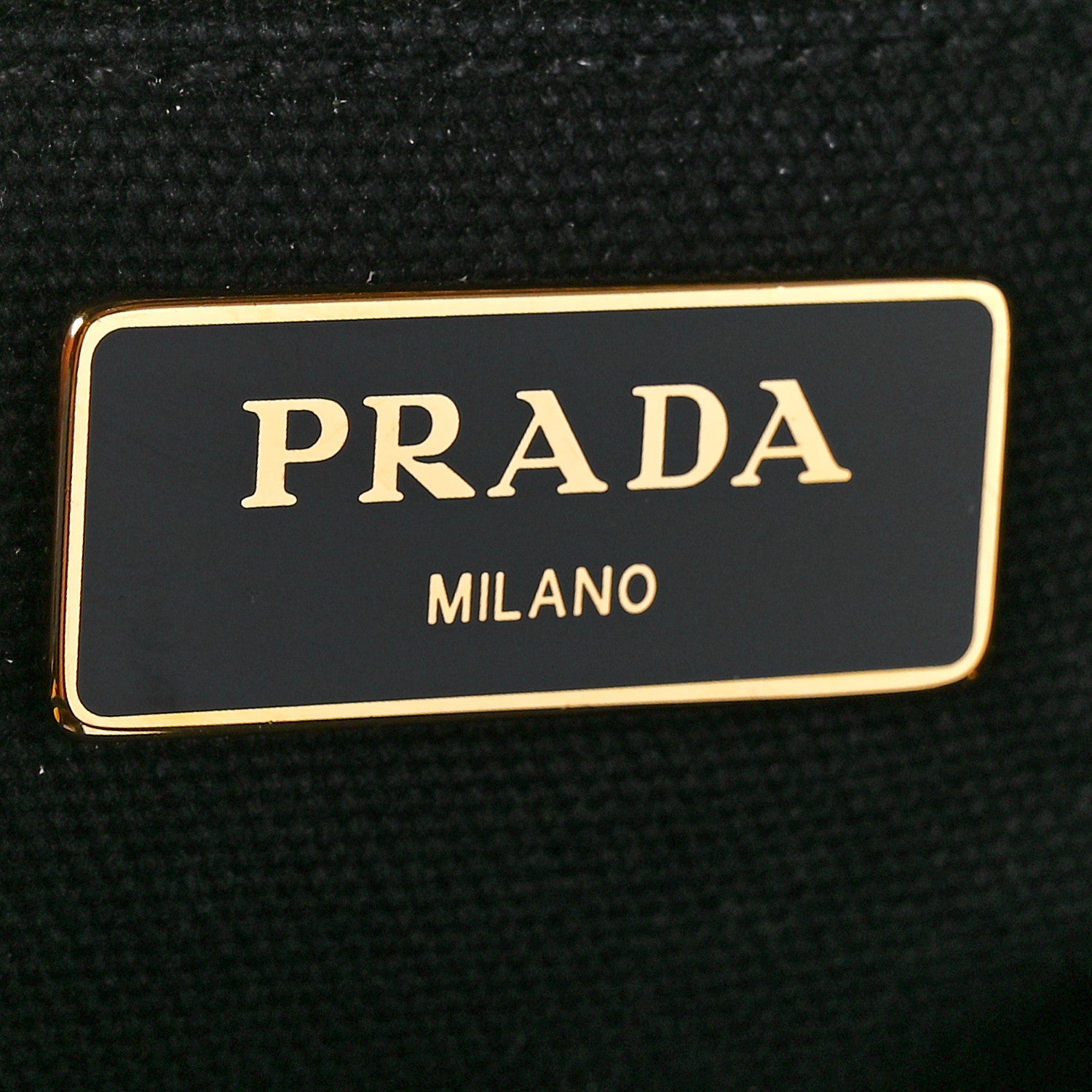 Prada Wicker Canvas Shoulder Bag Black 6 of 11