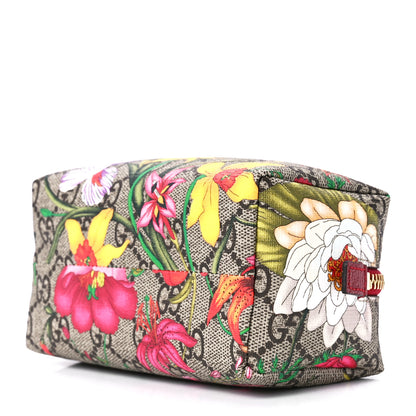 Gucci Soft GG Supreme Monogram Flora Calfskin Small Ophidia Cosmetic Case Beige Ebony Multicolor Rosso 11 of 11