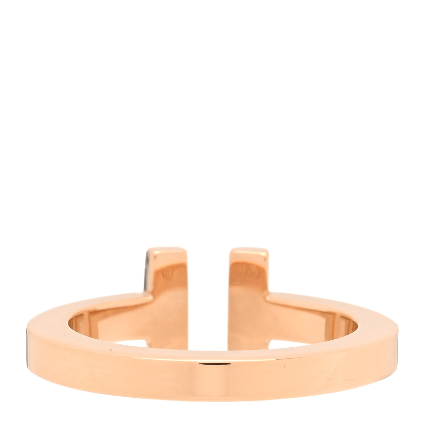 18K Rose Gold T Square Ring 50 5.5