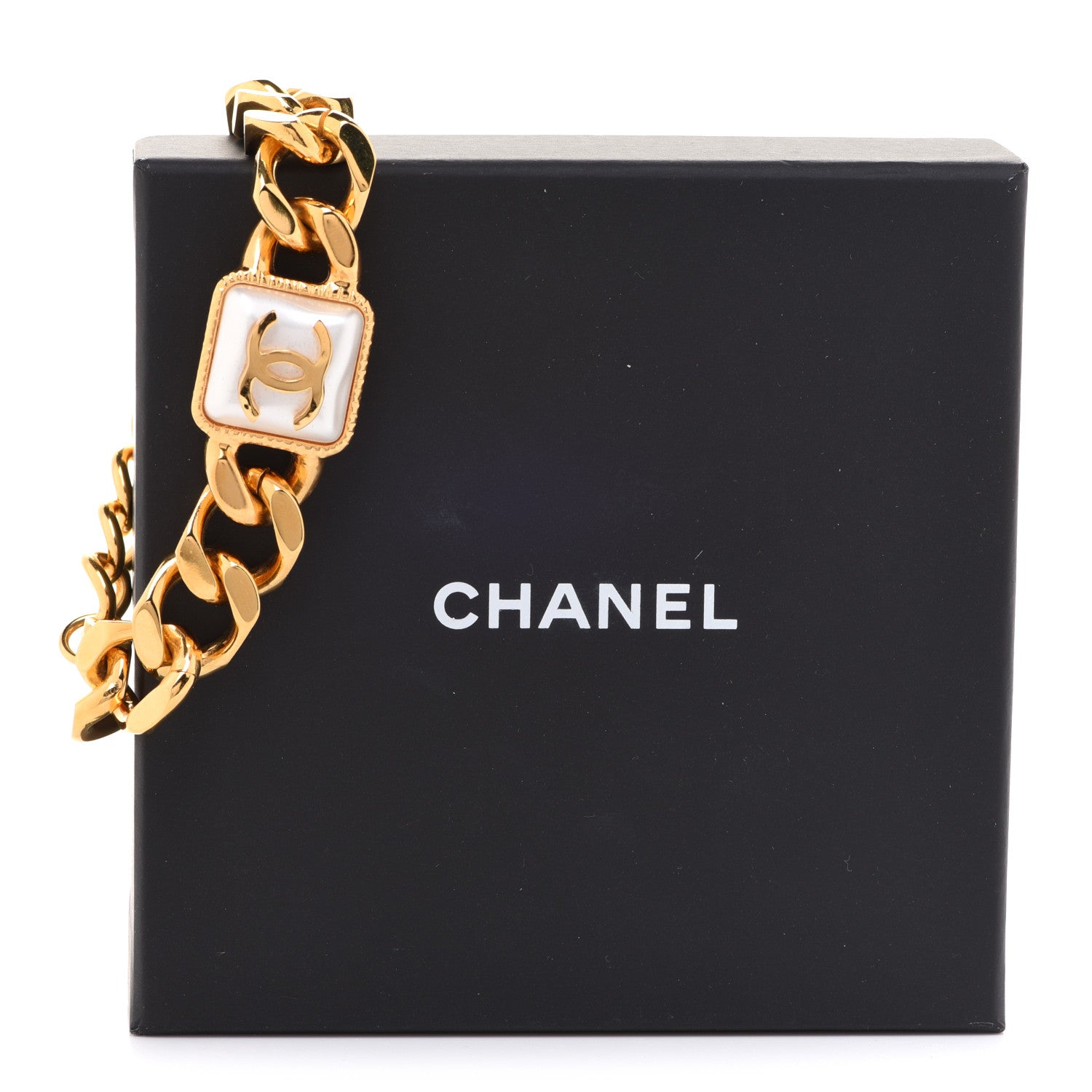 Chanel Pearl CC Chain Link Bracelet Gold 6 of 6