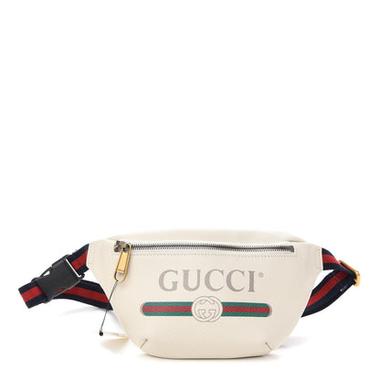Gucci Grained Calfskin Small Logo Belt Bag White 1 of 9