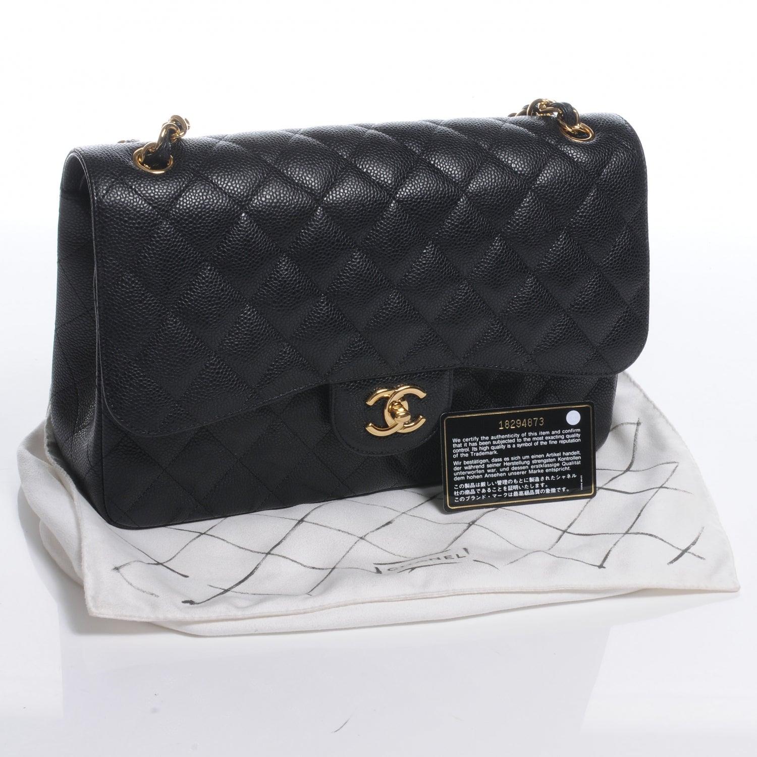Chanel Caviar Quilted Jumbo Double Flap Black 5 of 8