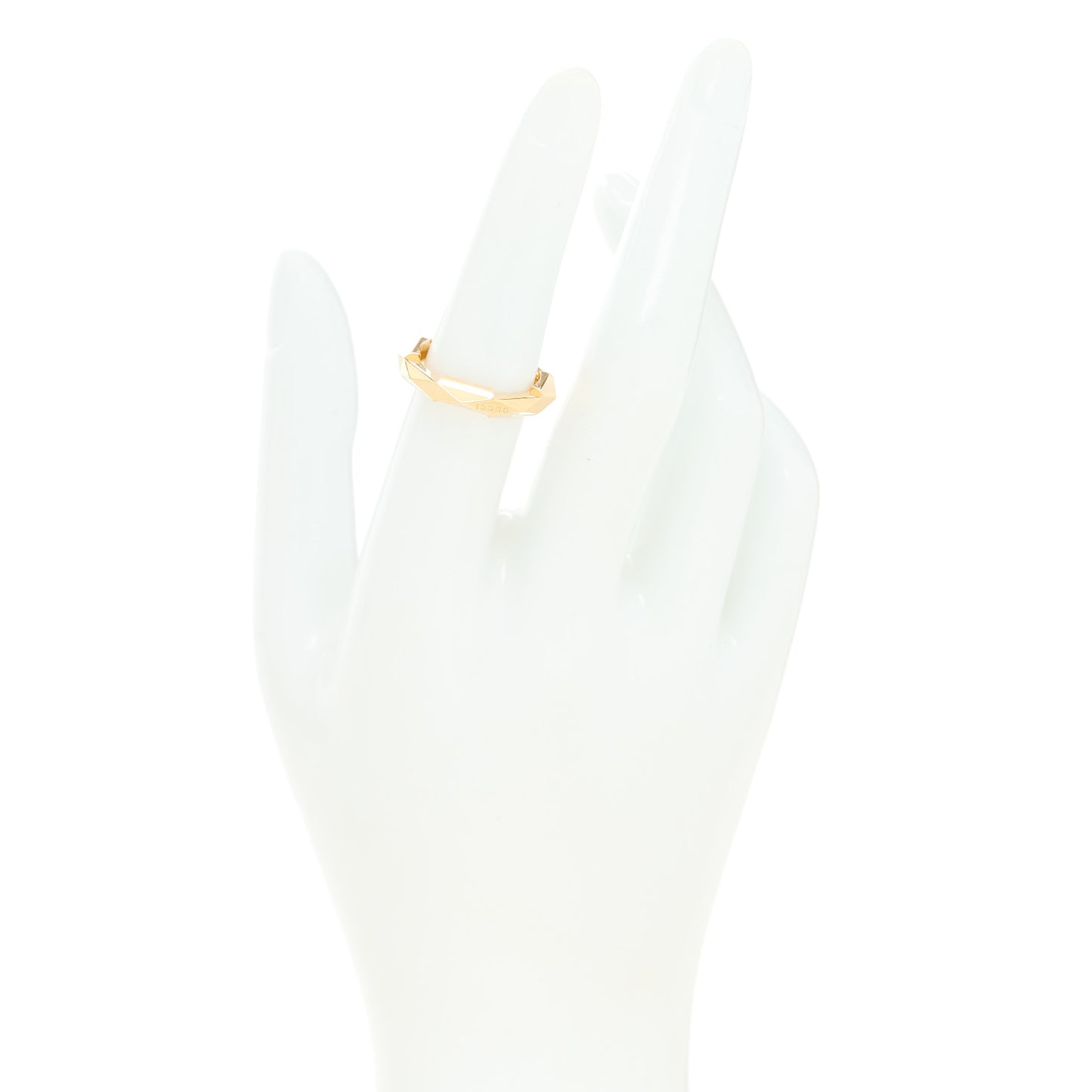 18K Yellow Gold Link To Love Striped Ring 53 6.25