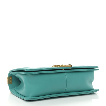 Chanel Calfskin Quilted Medium Boy Flap Turquoise 4 of 10