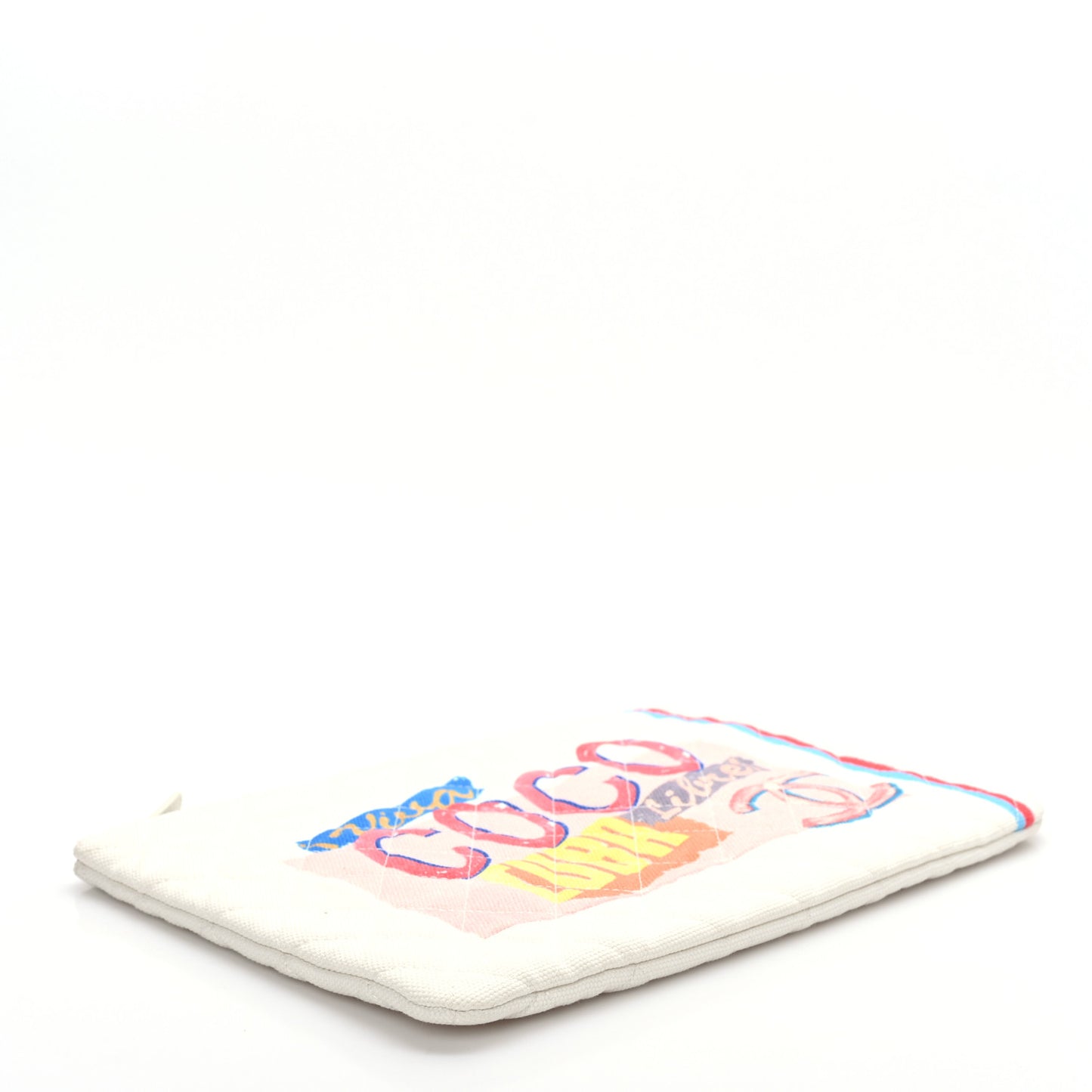 Canvas Medium Coco Cuba Cosmetic Case Yellow Turquoise