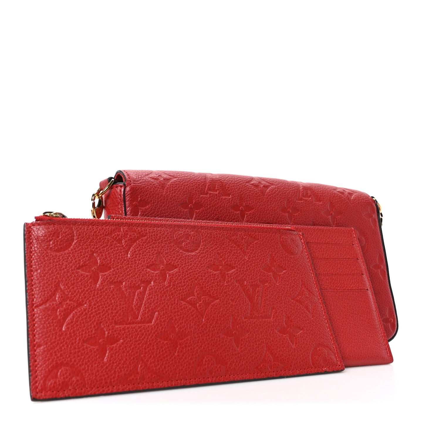 Empreinte Pochette Felicie Chain Wallet Scarlet