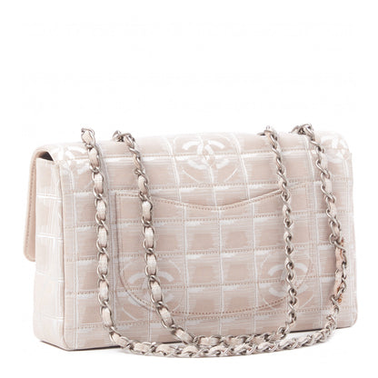 Chanel Nylon Medium Travel Flap Light Beige 3 of 11