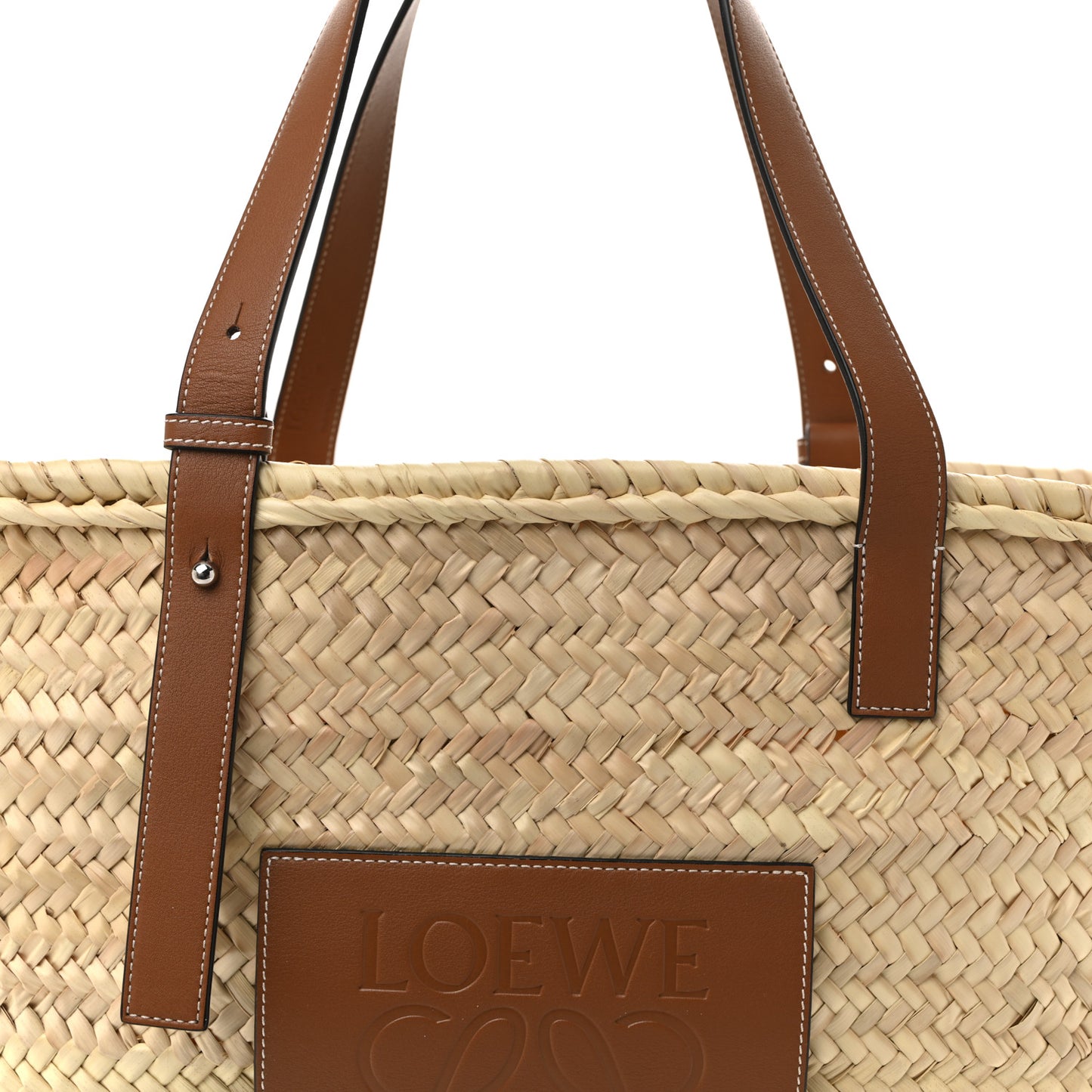 Raffia Large Basket Tote Bag Natural Tan