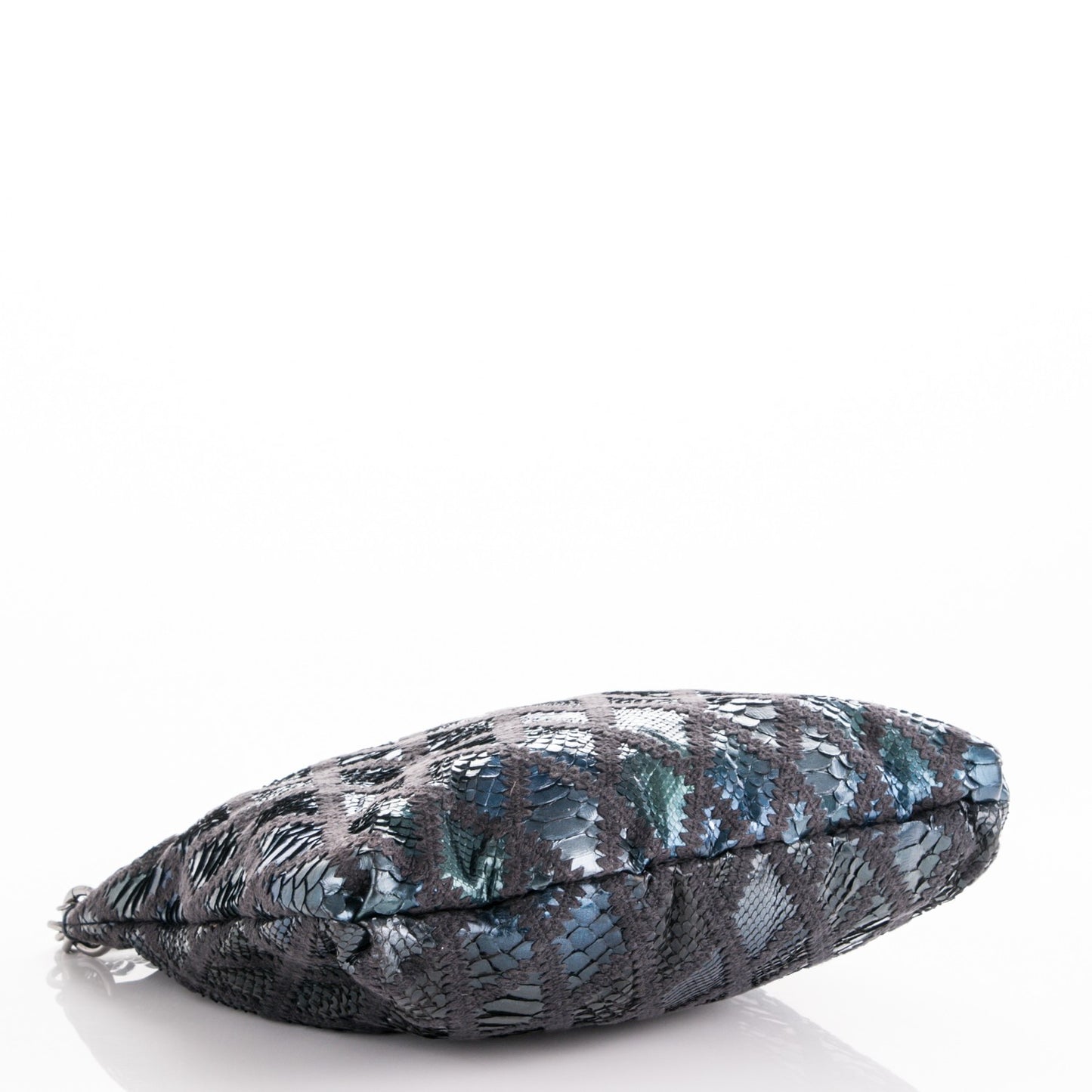 Python Crochet Soft and Chain Hobo Blue