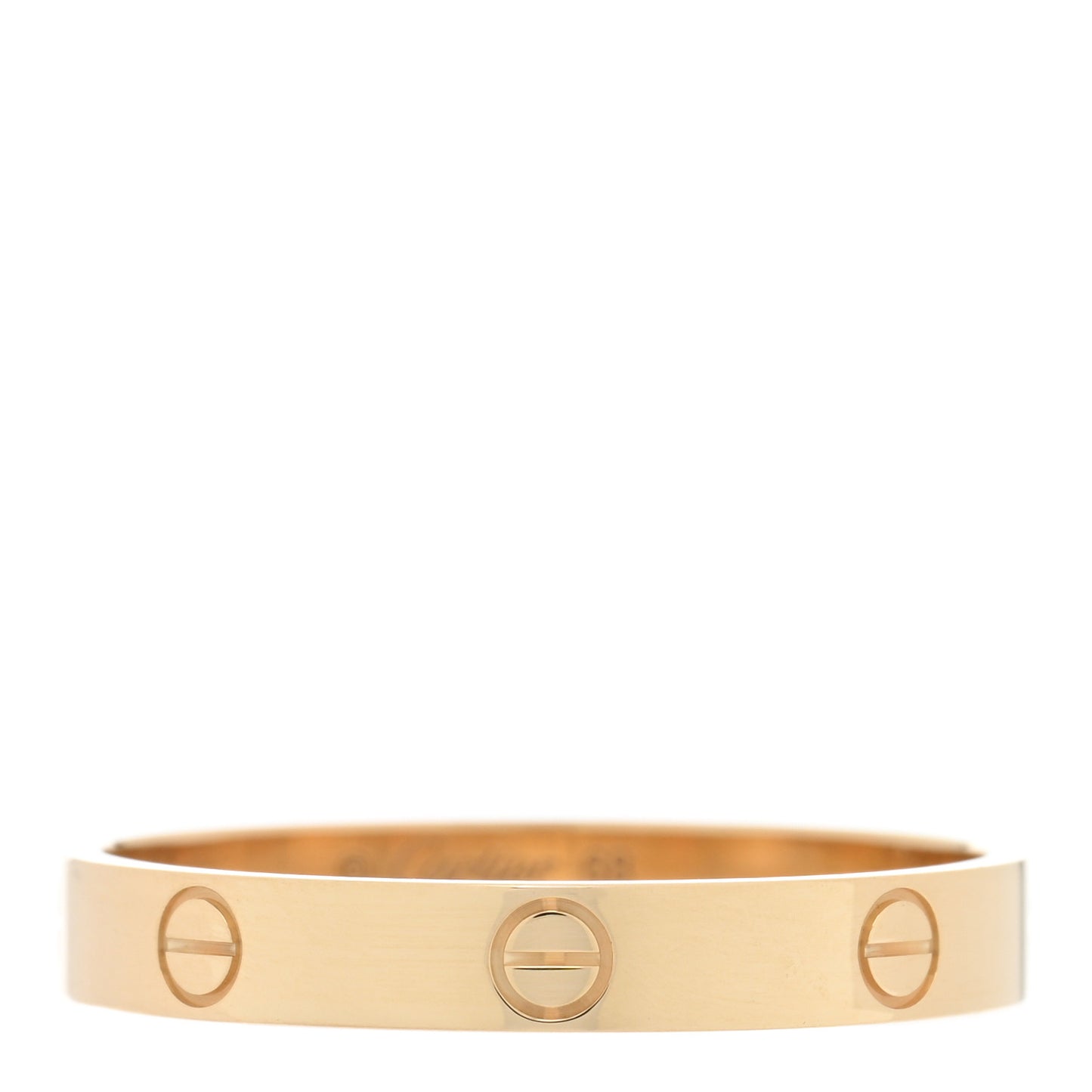 18K Yellow Gold 3.5mm LOVE Wedding Band Ring 68 12.25