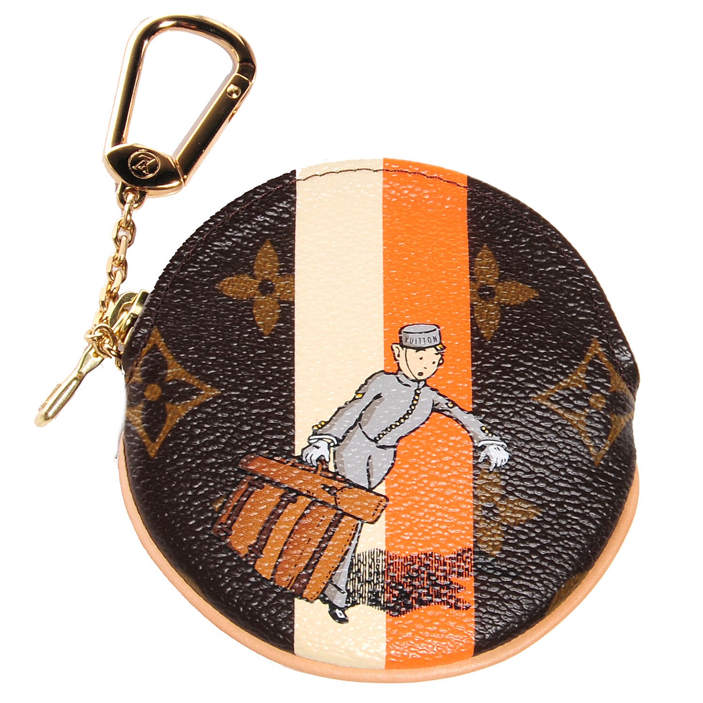 Monogram Groom Round Coin Purse