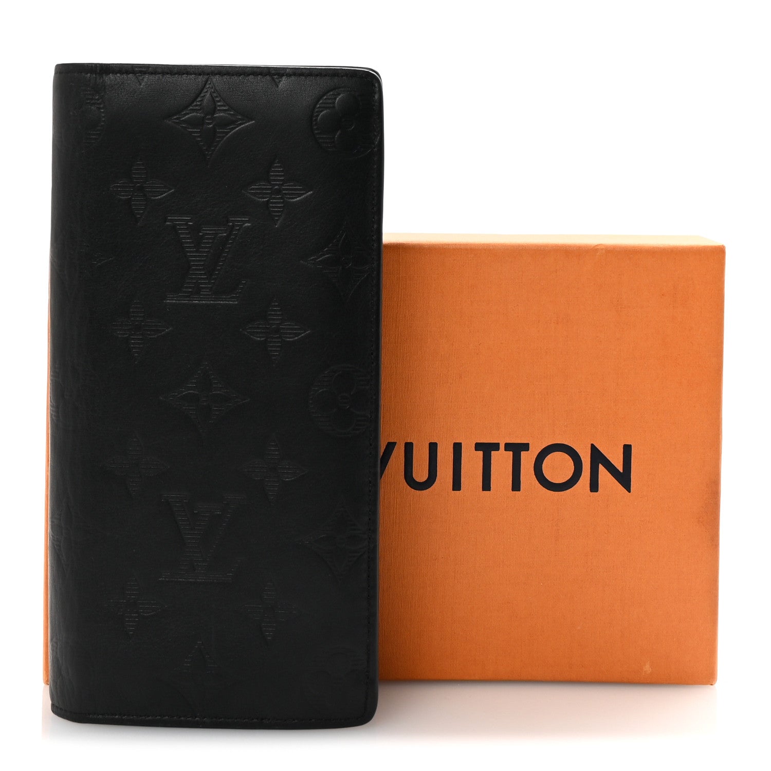 Louis Vuitton Calfskin Monogram Shadow Brazza Wallet Black 7 of 7
