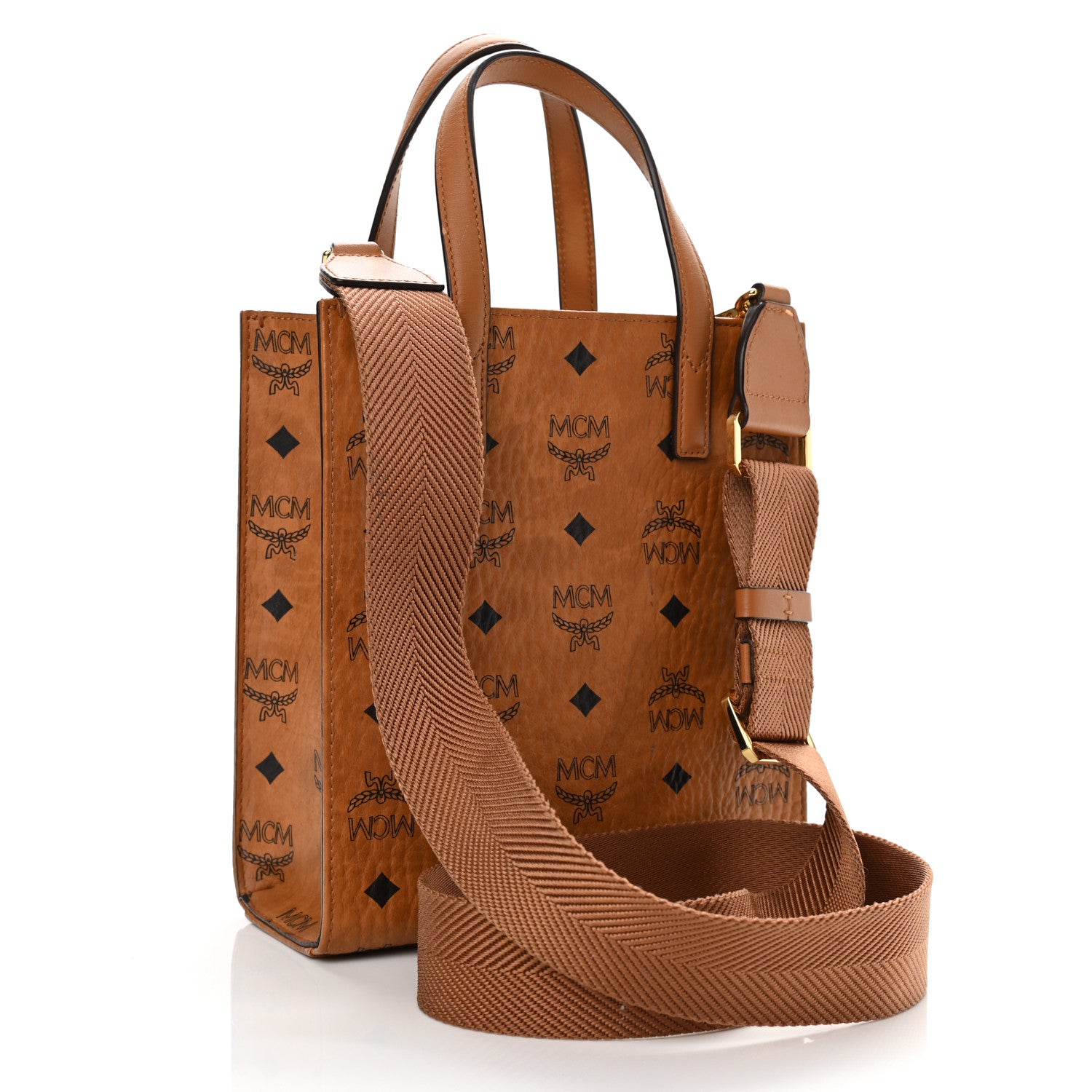 MCM Visetos Mini Klassik Tote Cognac 3 of 13