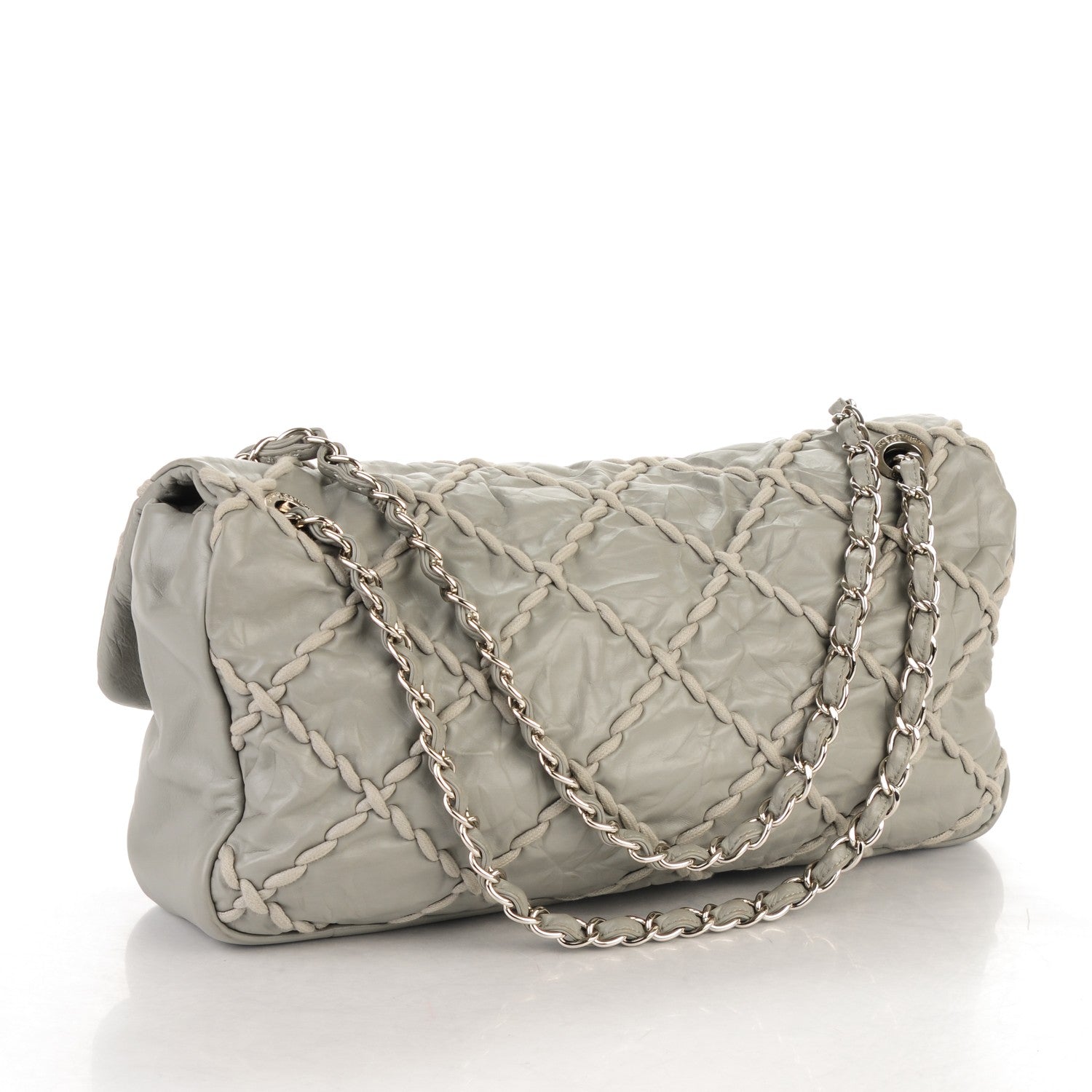 Chanel Calfskin Ultra Stitch Oversized Flap Grey 3 of 8