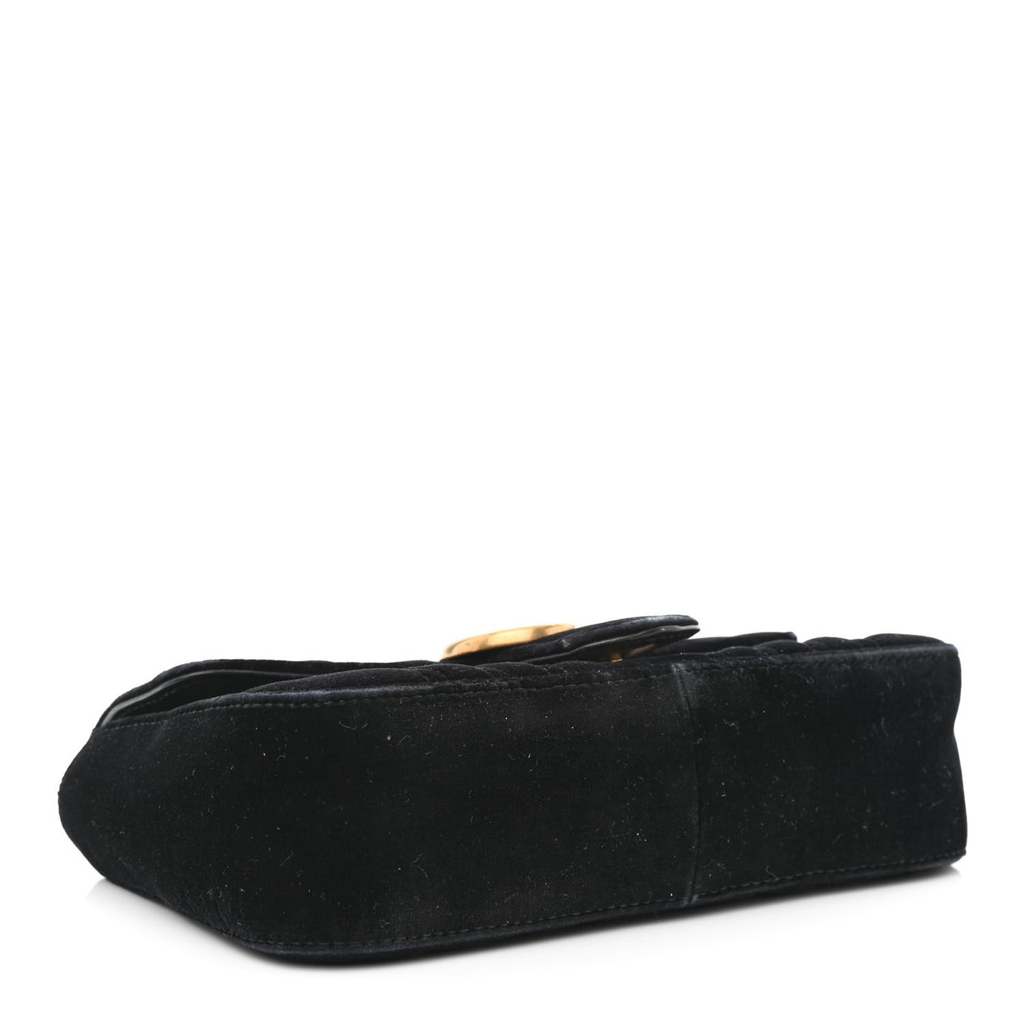 Velvet Matelasse Mini GG Marmont Shoulder Bag Black