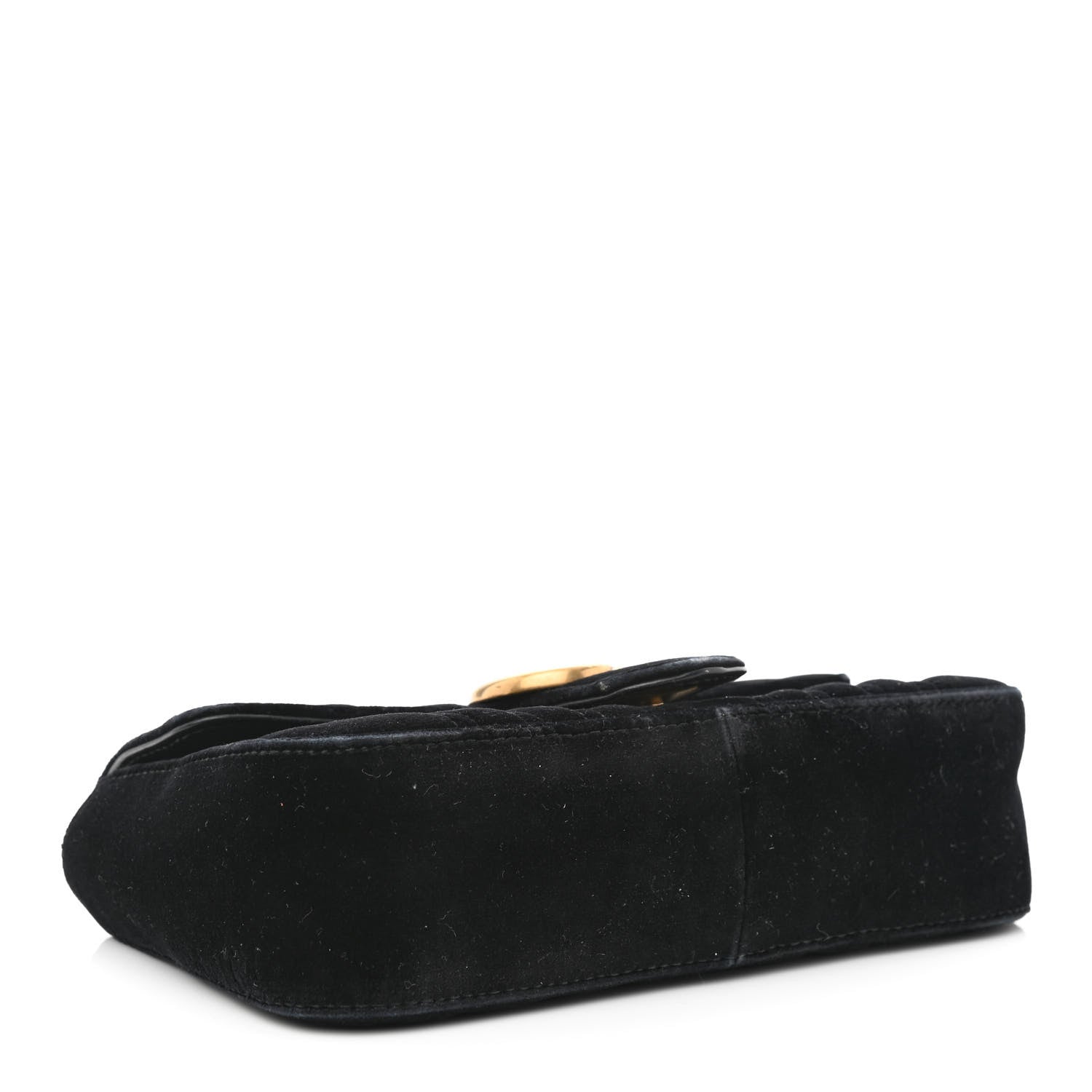 Gucci Velvet Matelasse Mini GG Marmont Shoulder Bag Black 4 of 13