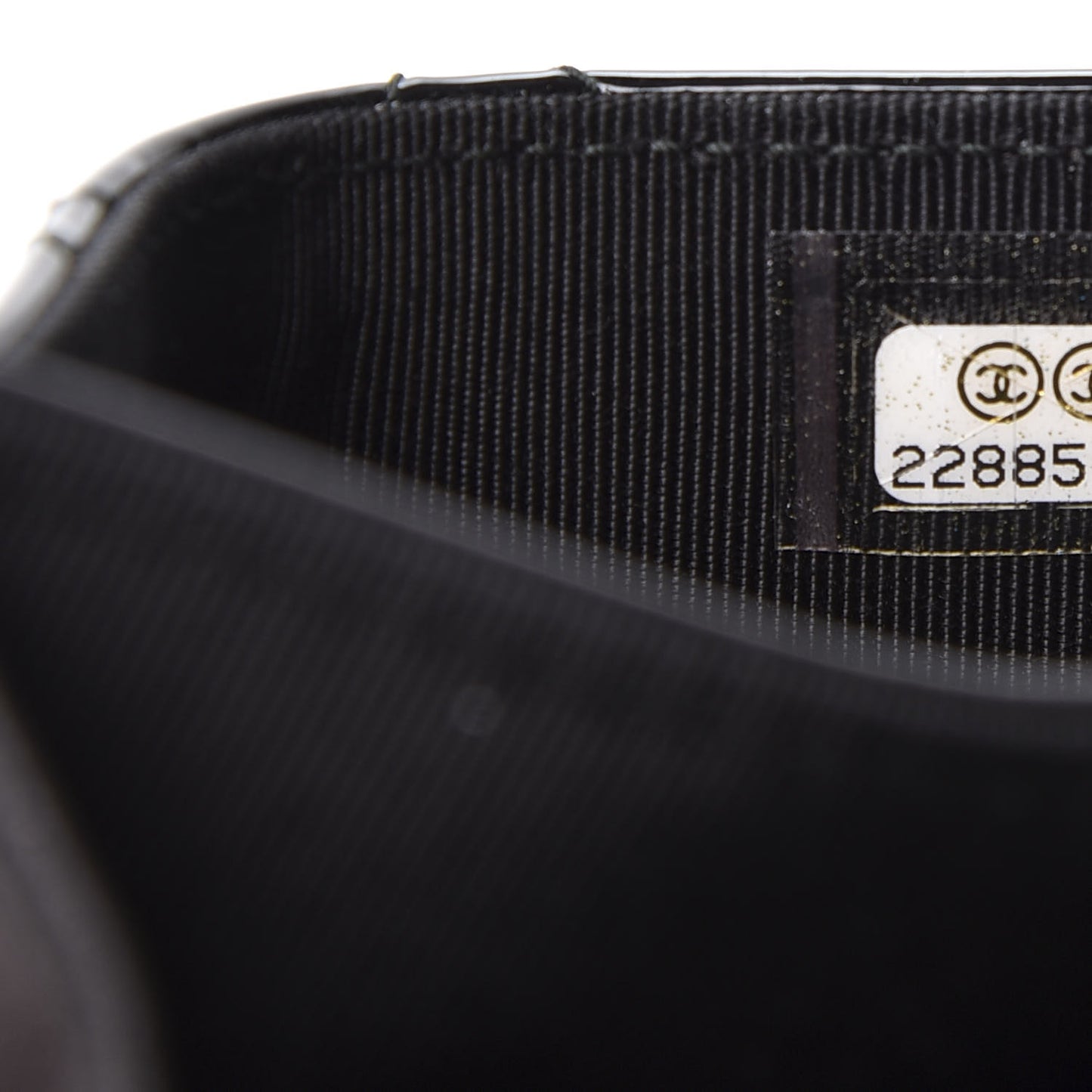 Patent Quilted Flap Card Holder Black