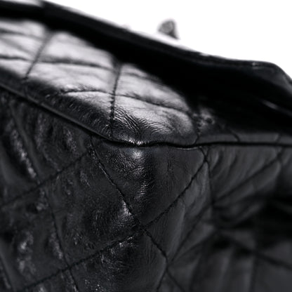 Chanel Metallic Aged Calfskin Quilted 2.55 Reissue 227 Flap So Black 9 of 20