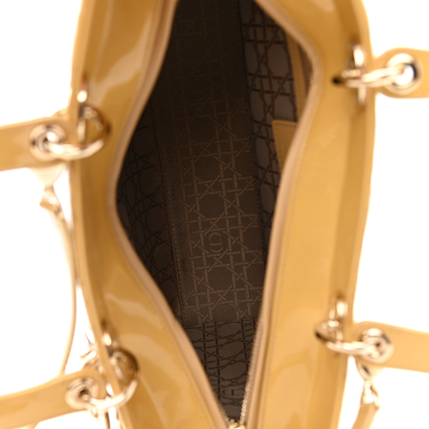Christian Dior Patent Cannage Large Lady Dior Beige 5 of 10