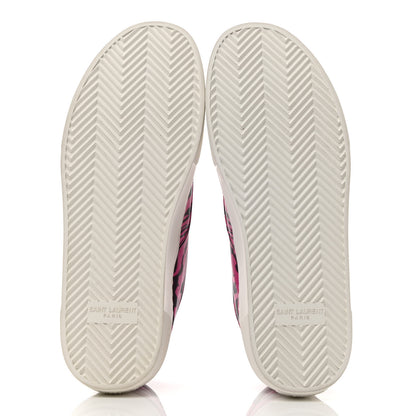 Saint Laurent Nappa Zebra Venice Sneakers 40 Fuchsia Black 5 of 9