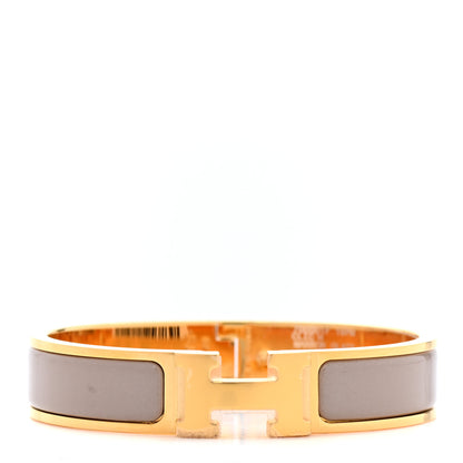Hermes Enamel Narrow Clic Clac H Bracelet PM Marron Glace 1 of 6