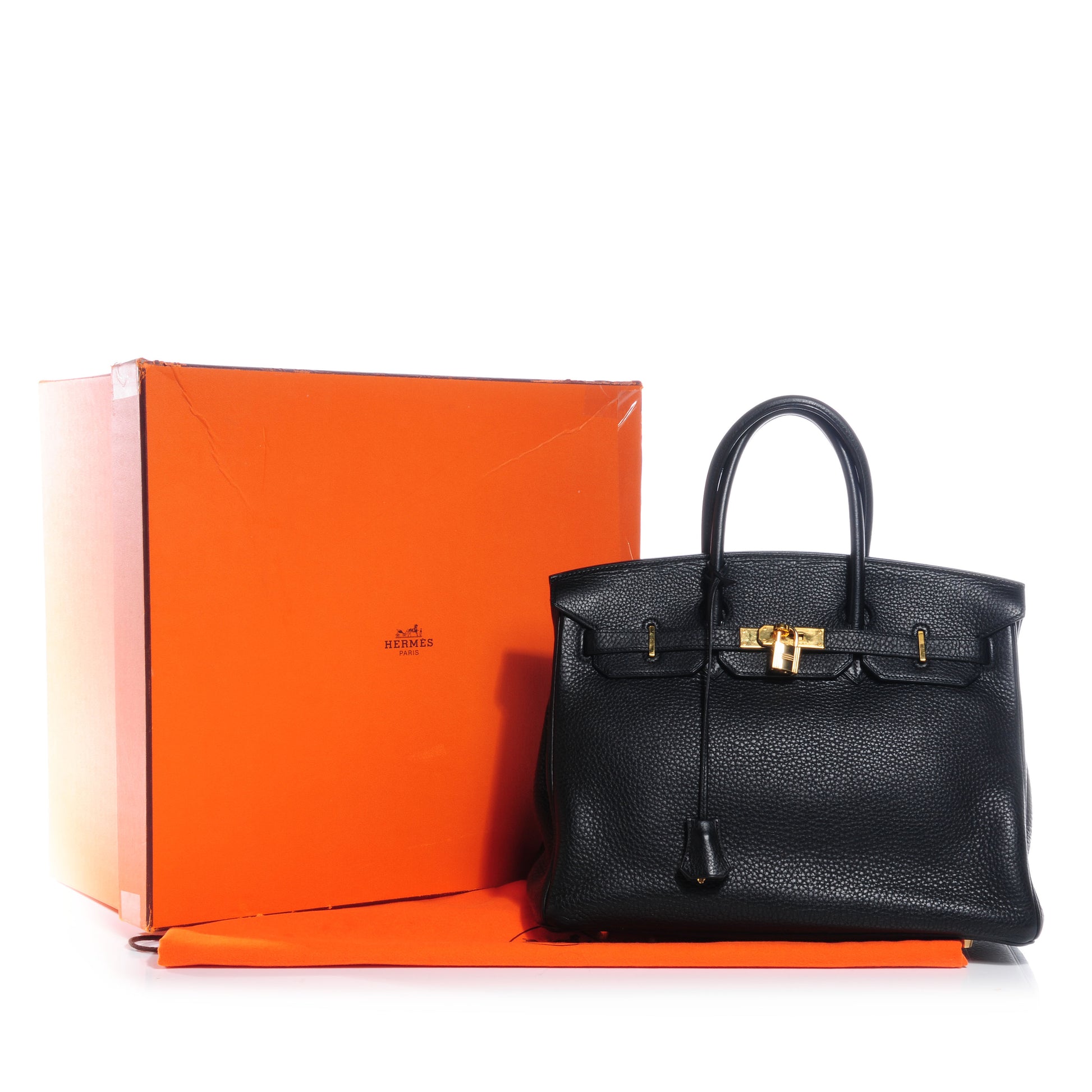 Hermes Taurillon Clemence Birkin 35 Black 10 of 10