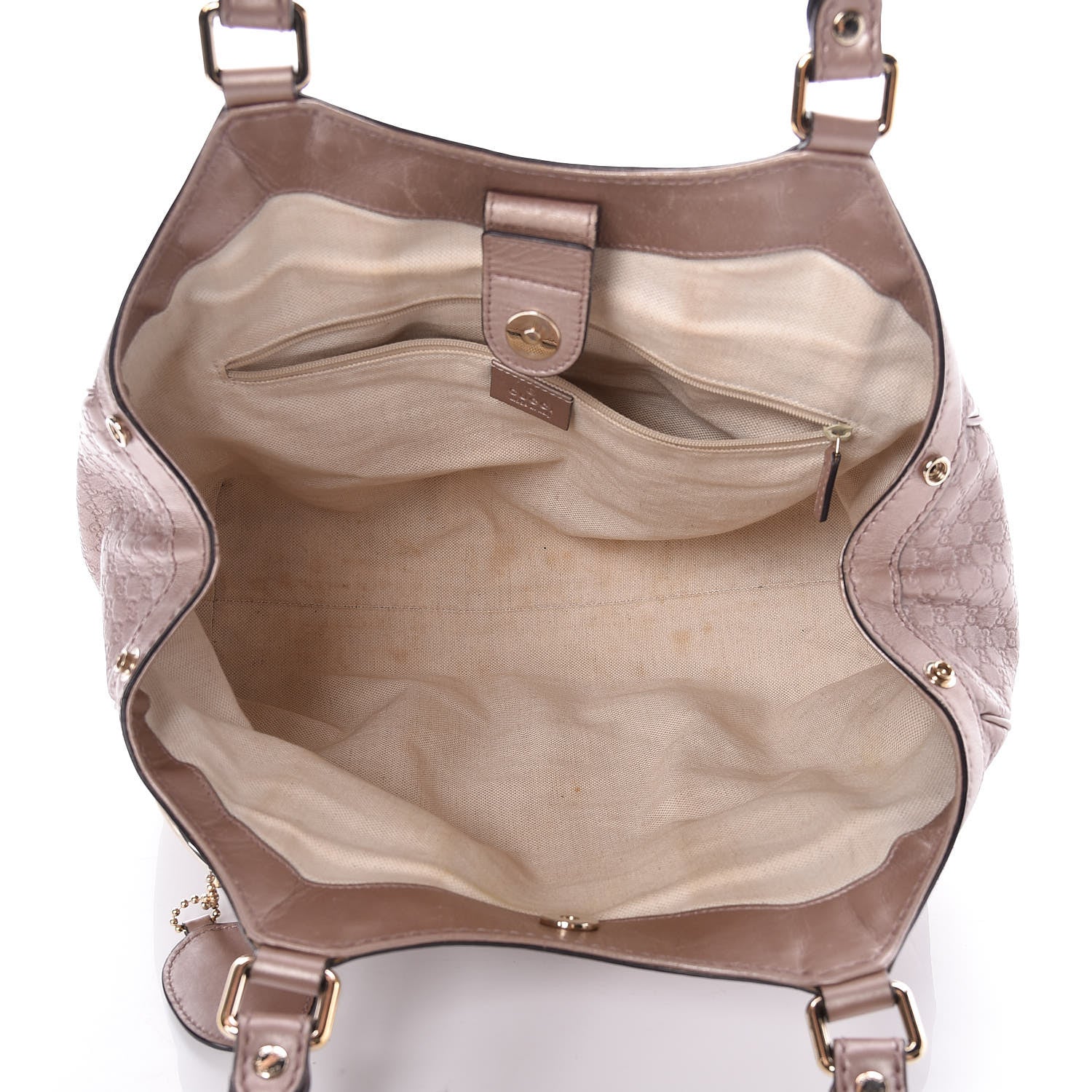 Gucci Metallic Microguccissima Medium Sukey Tote Dark Cipria 5 of 19