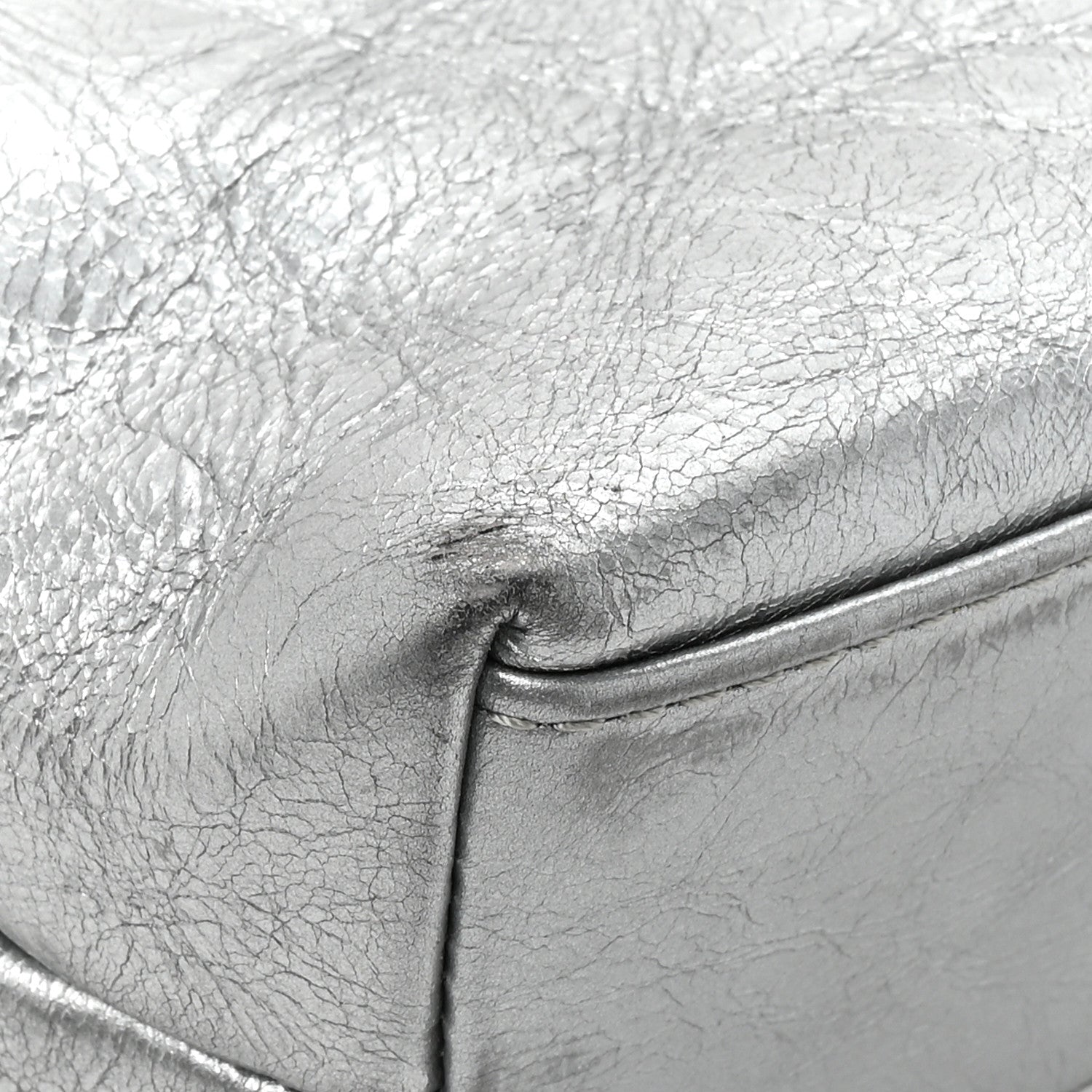 Chanel Calfskin Chain 20s Signe Tote Silver 12 of 13