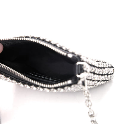 Alexander Wang Mesh Crystal Rhinestone Nano Heiress Shoulder Bag Black Silver 4 of 4