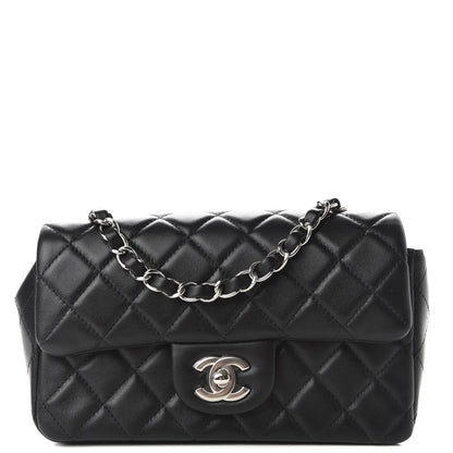 Chanel Lambskin Quilted Mini Rectangular Flap Black 1 of 11