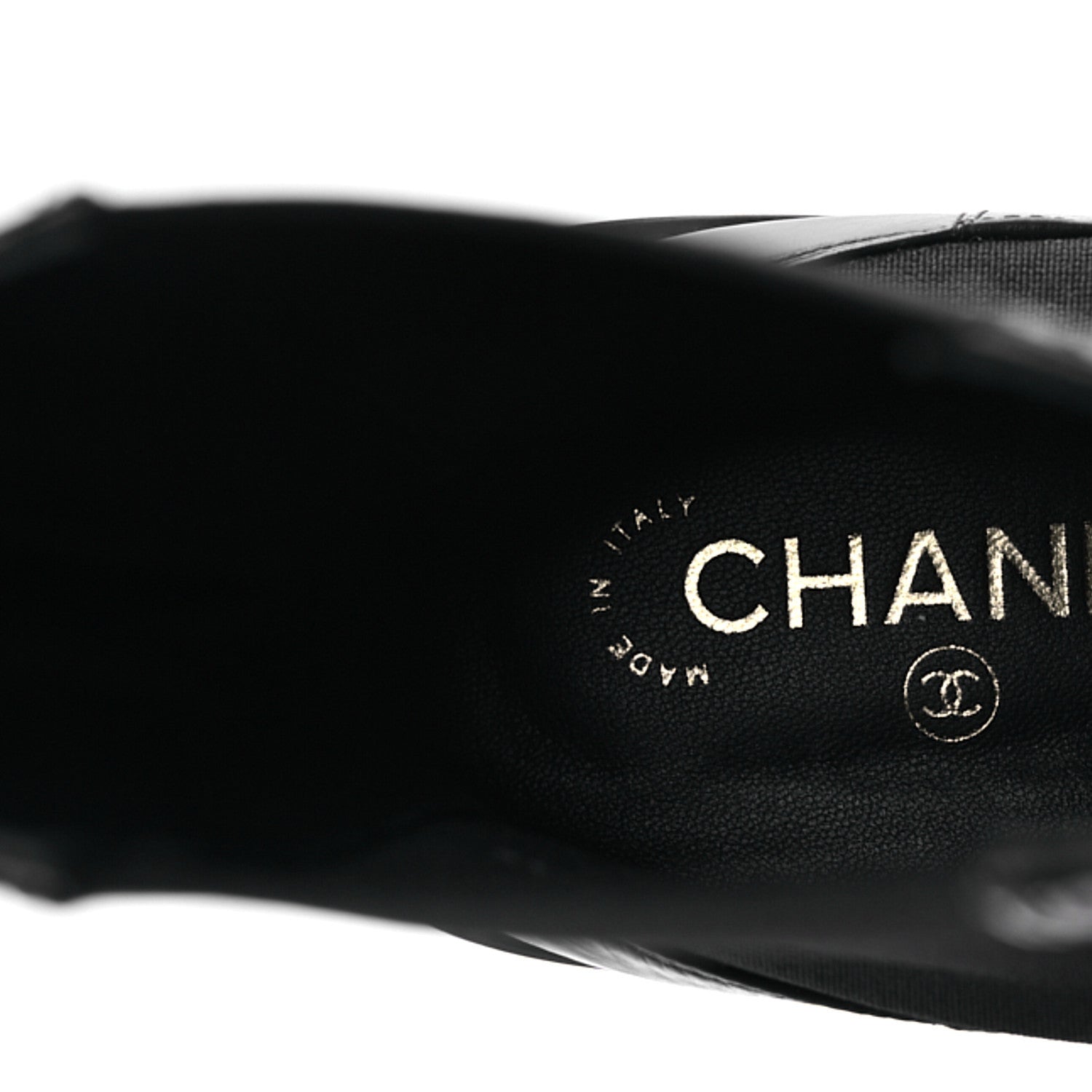 Chanel Crumpled Calfskin Patent Cap Toe Short Boots 39.5 Black 10 of 12