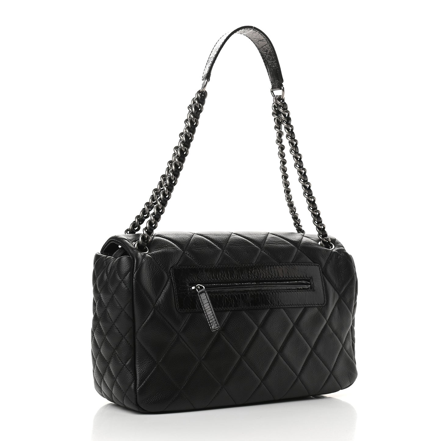 Caviar Quilted Coco Casual Flap Black