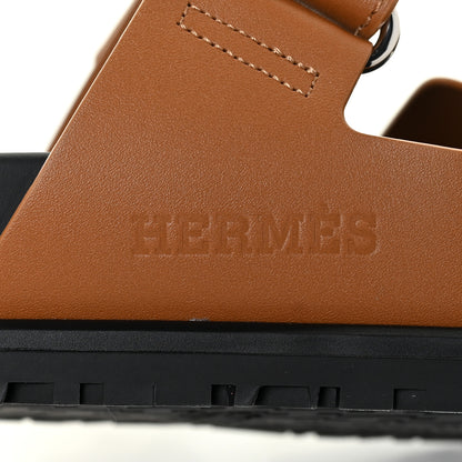 Hermes Calfskin Womens Chypre Sandals 39 Gold 13 of 16