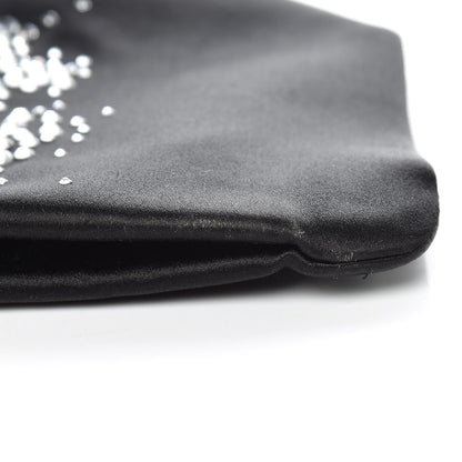 Chanel Satin Diamante Evening Clutch Bag Black 12 of 14